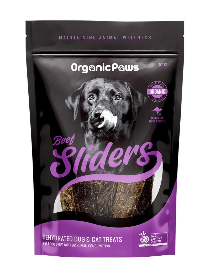 Organic Beef Sliders – 100g - Happy Paws Pantry